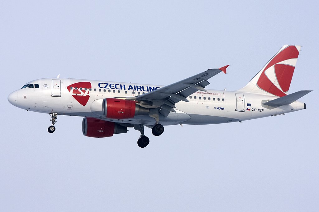 Czech Airlines, OK-NEP, Airbus, A319-112, 10.01.2010, PRG, Prag, Czechoslovakia 

