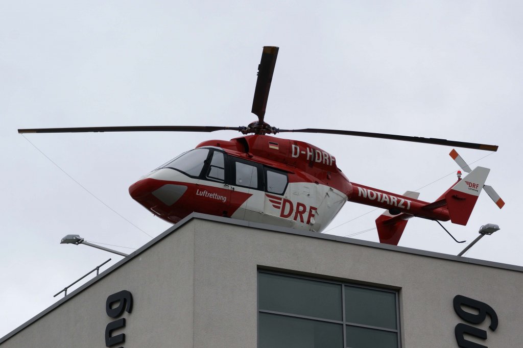 DRF Luftrettung, D-HDRF, Eurocopter, BK-117 A-4, 21.04.2012, (ausgesonderter Helicopter auf der DRF-Zentrale in der Nhe vom STR-EDDS), Stuttgart, Germany 

