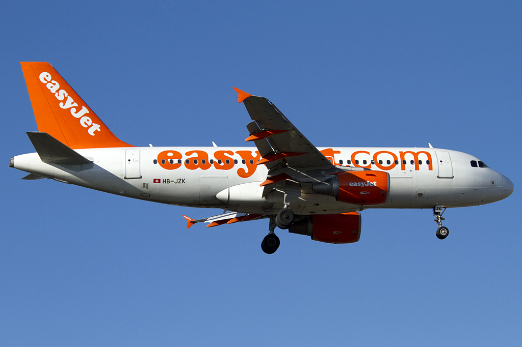 EasyJet, HB-JZK, Airbus, A319-111, 14.01.2012, GVA, Geneve, Switzerland 




