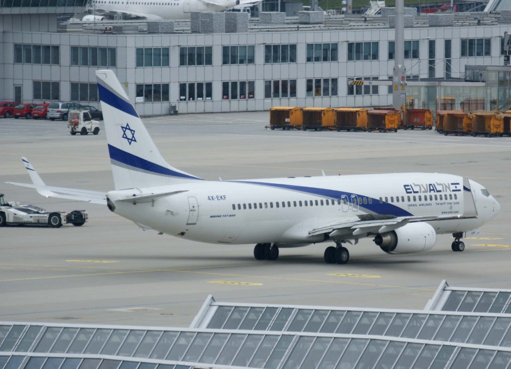ElAl Israel Airlines, 4X-EKF, Boeing 737-800 wl, 2009.06.27, MUC, Mnchen, Germany