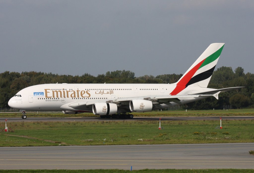 Emirates, A6-EDE, Airbus A380-861, 24.09.2011, HAM-EDDH, Hamburg, Germany