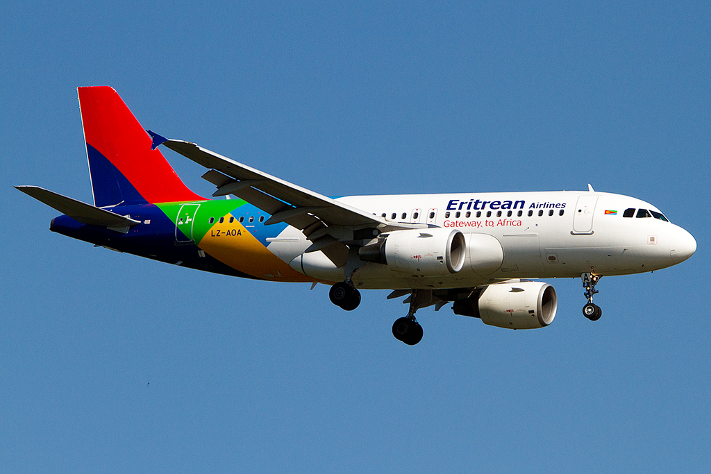 Eritrean Airlines, LZ-AOA, Airbus, A319-111, 26.05.2012, FRA, Frankfurt, Germany



