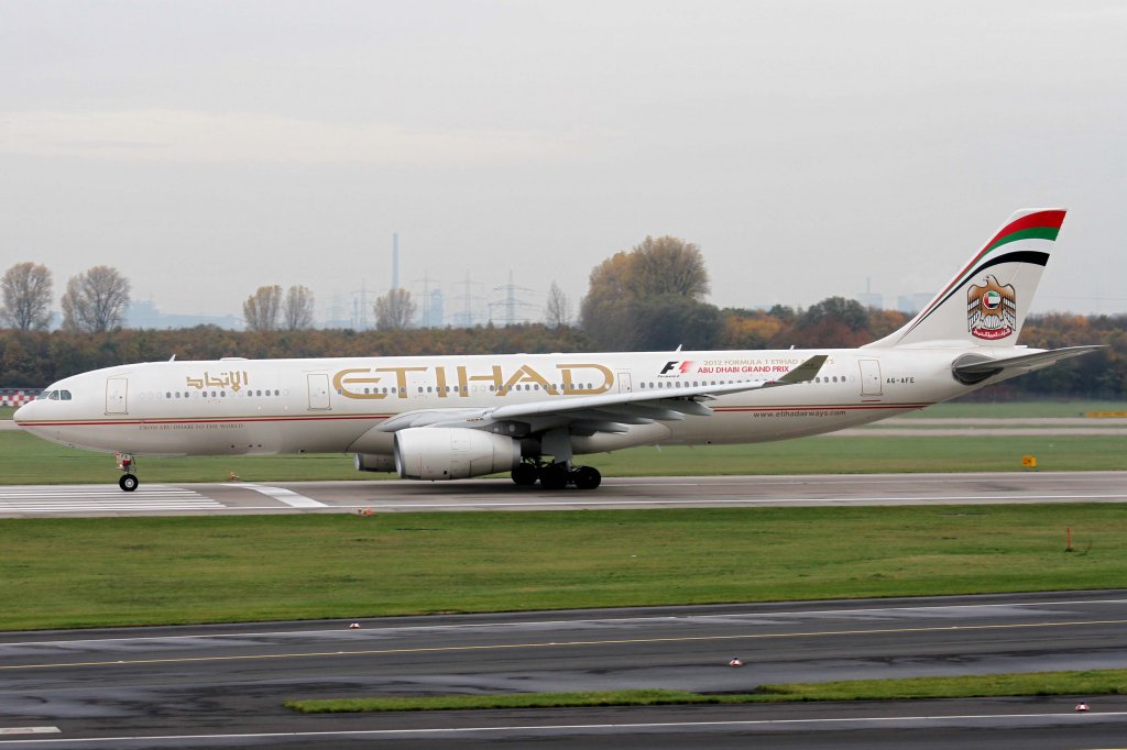 Etihad Airways, A6-AFE, Airbus, A 330-300, 10.11.2012, DUS-EDDL, Dsseldorf, Germany 