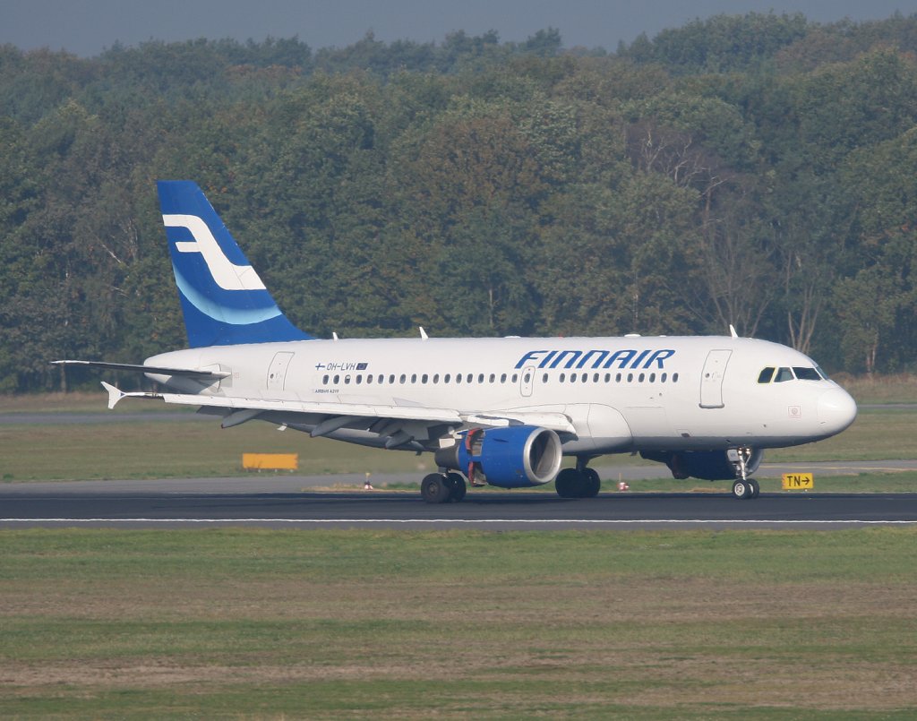 Finnair A 319-112 OH-LVH nach der Landung in Berlin-Tegel am 09.10.2010