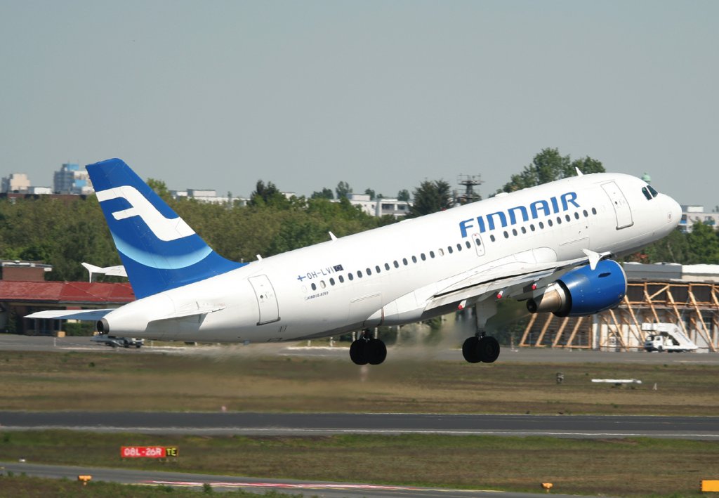 Finnair A 319-112 OH-LVI beim Start in Berlin-Tegel am 08.05.2011