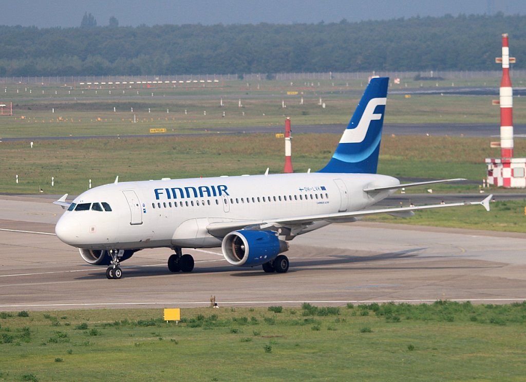 Finnair A 319-112 OH-LVK bei der Ankunft in Berlin-Tegel am 22.08.2012