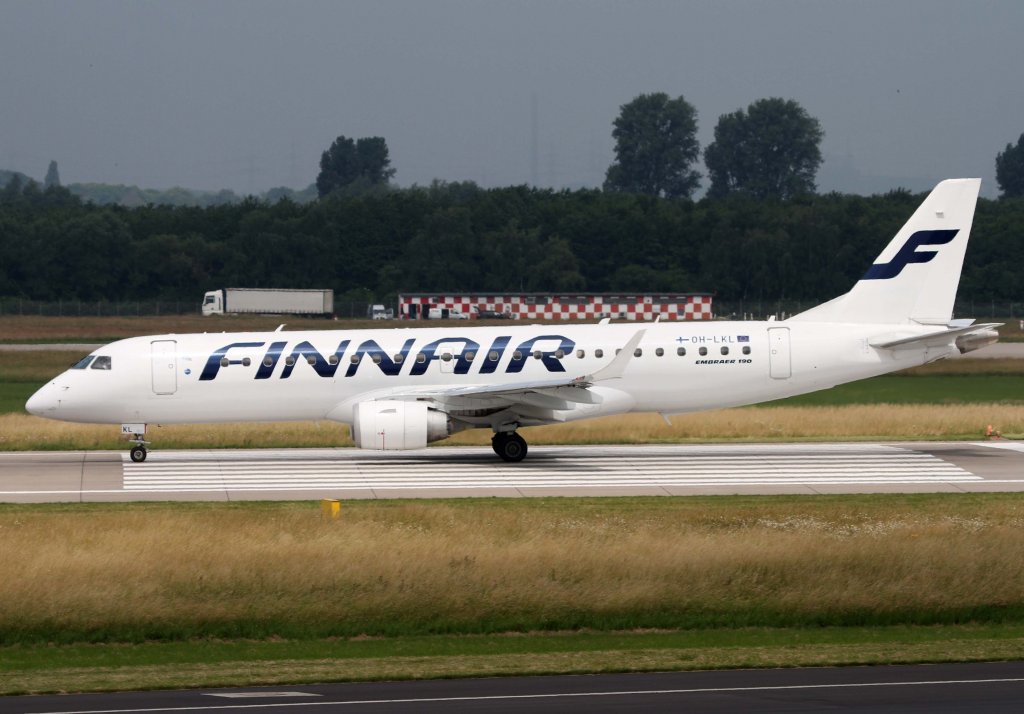 Finnair, OH-LKL, Embraer, ERJ-190 LR (neue Finnair-Lkrg.), 01.07.2013, DUS-EDDL, Dsseldorf, Germany