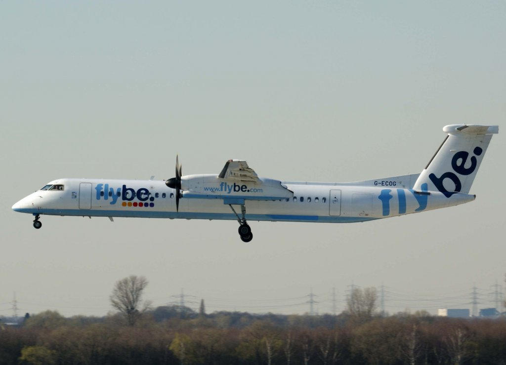 Flybe, G-ECOG, Bombardier DHC 8Q-400, 20.03.2011, DUS-EDDL, Dsseldorf, Germany 

