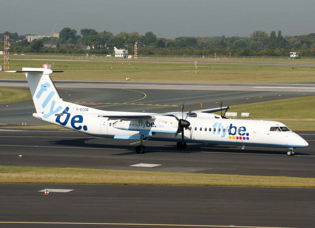FlyBe, G-ECOR, Bombardier DHC Dash 8Q-400, 2009.09.09, DUS, Dsseldorf, Germany