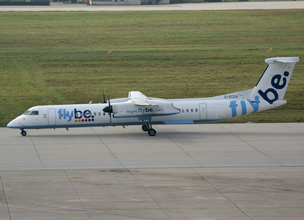 FlyBe, G-ECOV, Bombardier DHC Dash 8Q-400, 2009.09.25, STR, Stuttgart, Germany