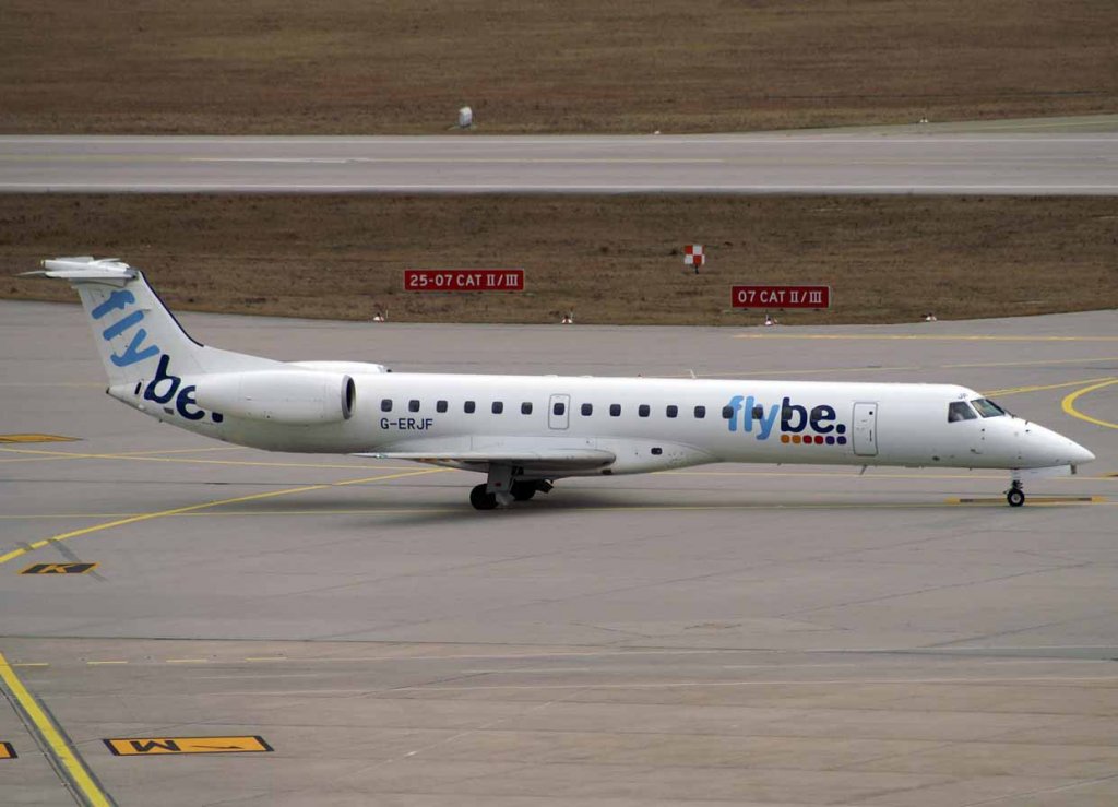 FlyBe, G-ERJF, Embraer RJ-145 EP 2008.01.21, STR, Stuttgart, Germany