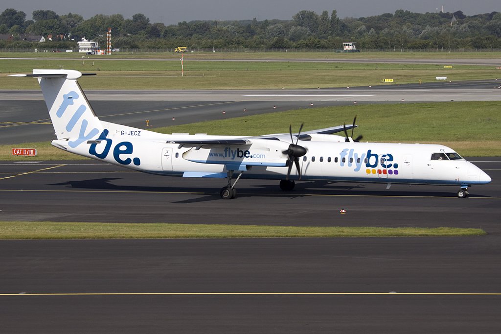 Flybe, G-JECZ, Bombardier, Dash 8-402, 26.08.2009, DUS, Duesseldorf, Germany 


