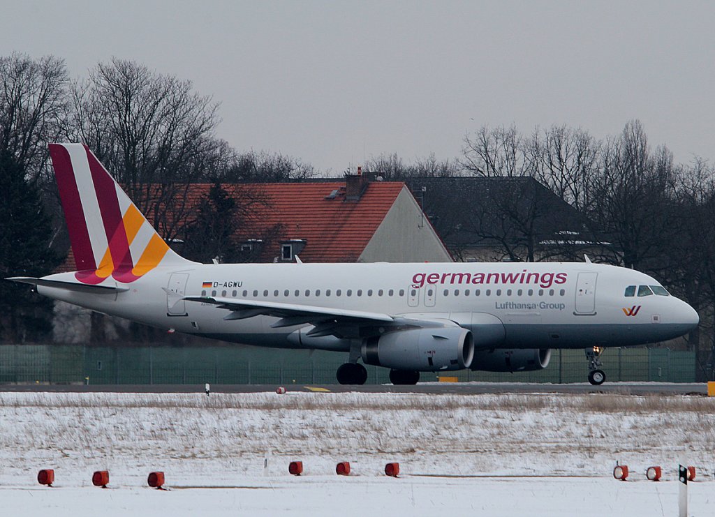 Gegermanwings A 319-132 D-AGWU kurz vor dem Start in Berlin-Tegel am 01.04.2013