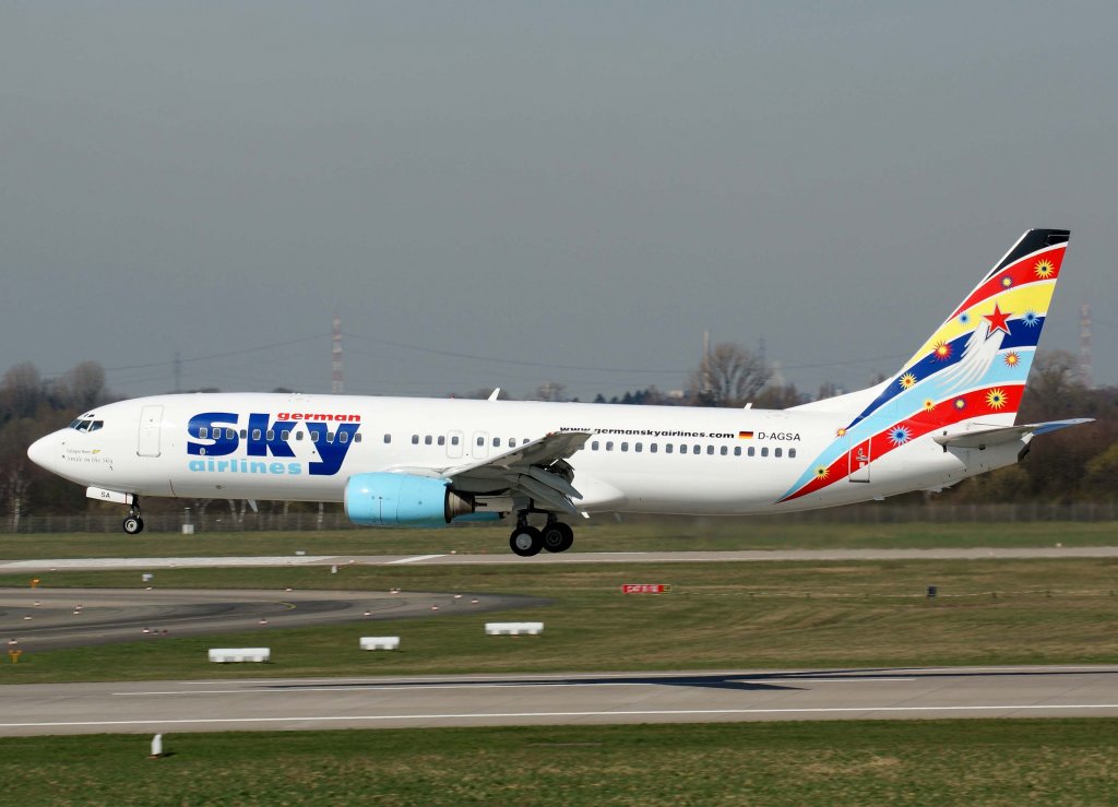 German Sky Airlines, D-AGSA, Boeing 737-800  Cologne-Bonn , 20.03.2011, DUS-EDDL, Dsseldorf, Germany