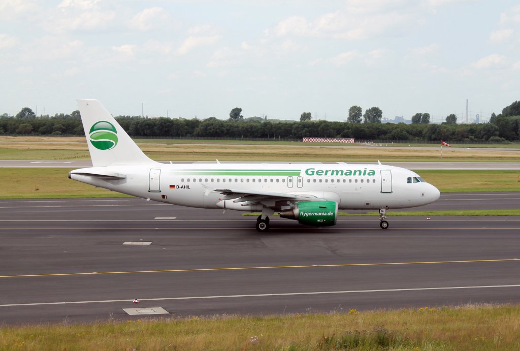 Germania A319-112 D-AHIL beim Rollen in Dsseldorf [EDDL Germany] am 30.06.2012
