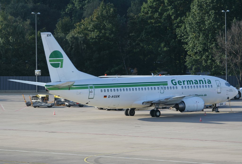 Germania B 737-3M8 D-AGEK am 18.09.2010 auf dem Flughafen Berlin-Tegel