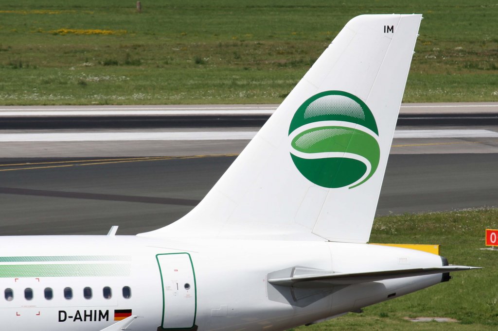Germania, D-AHIM, Airbus, A 319-100 (Seitenleitwerk/Tail), 11.08.2012, DUS-EDDL, Dsseldorf, Germany 