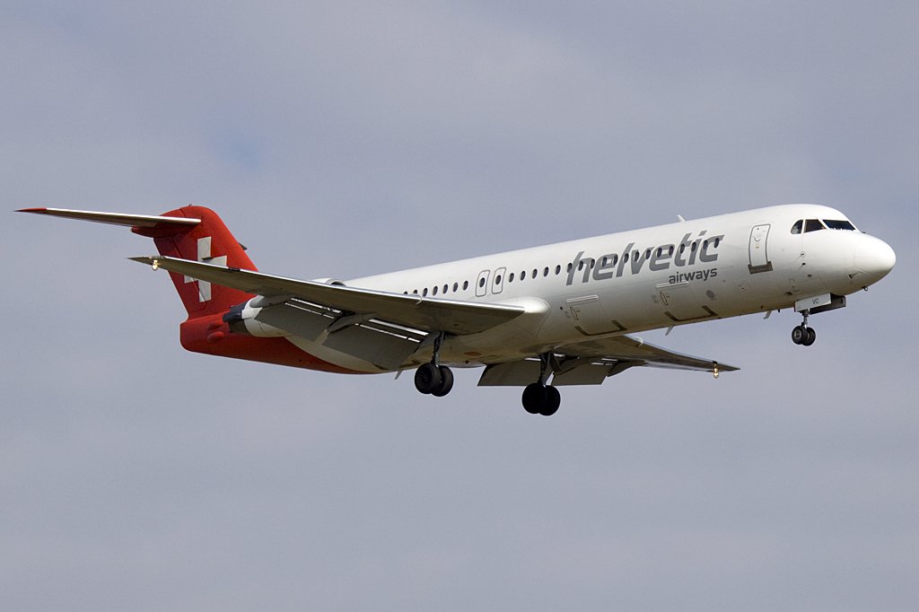 Helvetic Airways, HB-JVC, Fokker, F-100, 20.02.2010, ZRH, Zrich, Switzerland

