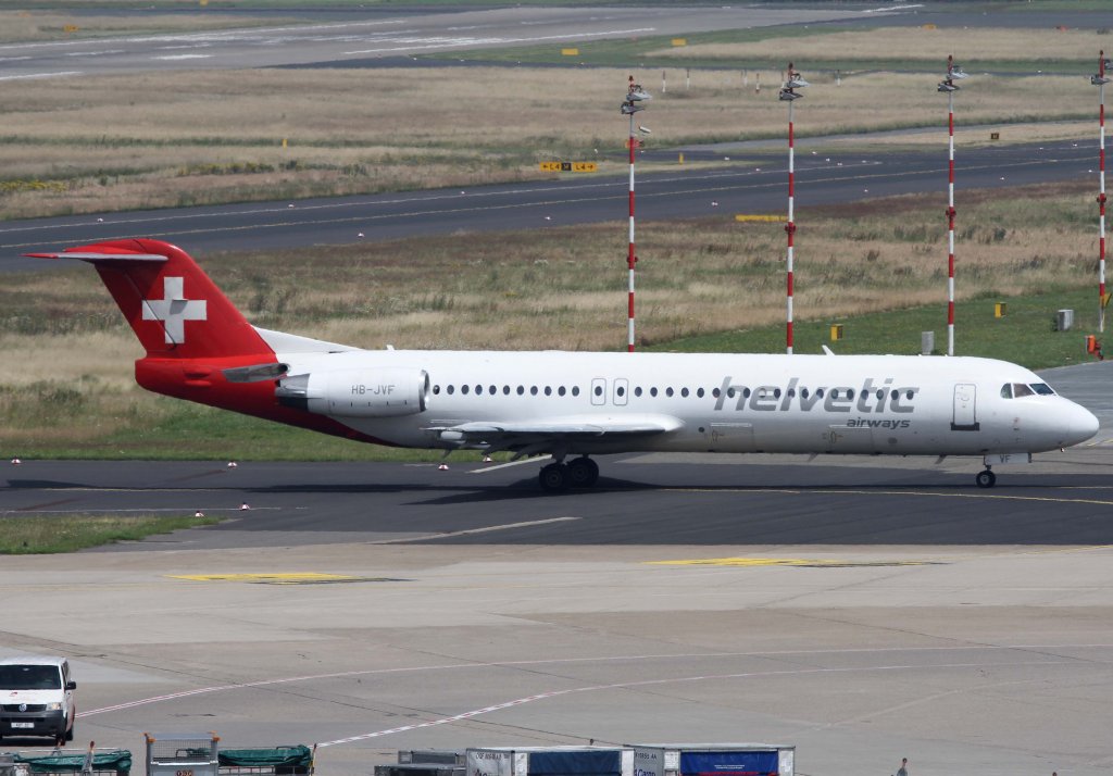 Helvetic Airways, HB-JVF, Fokker, 100, 01.07.2013, DUS-EDDL, Dsseldorf, Germany
