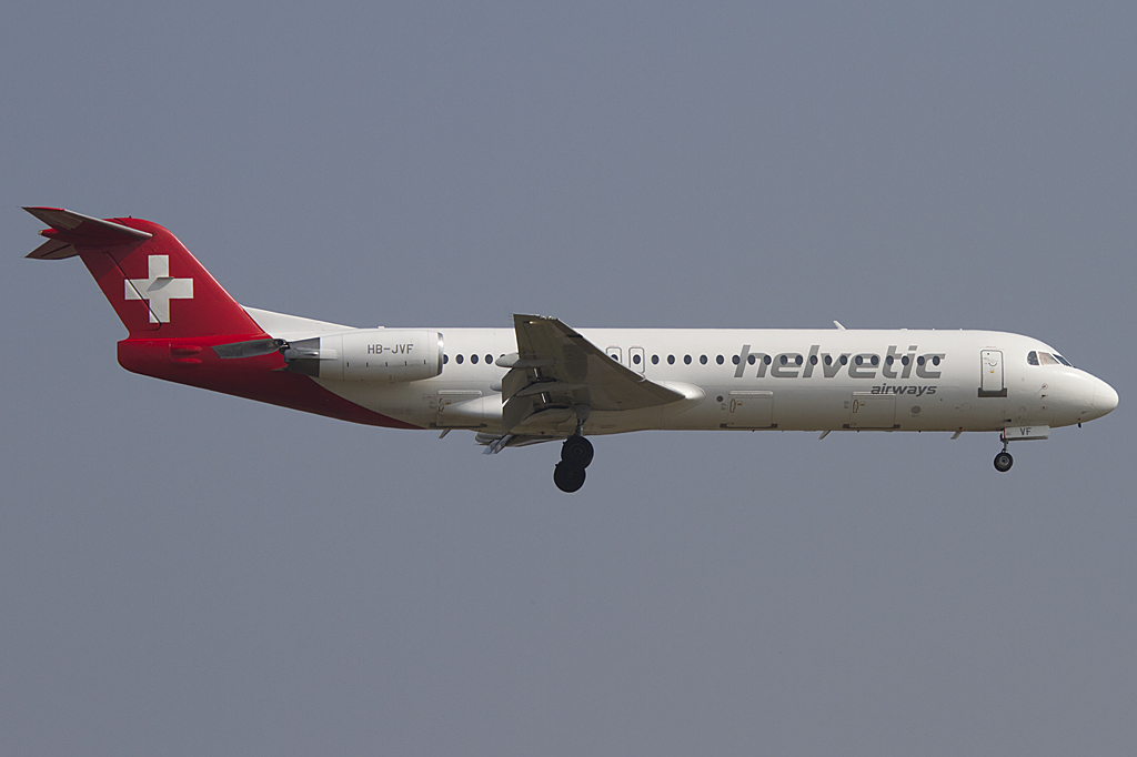Helvetic Airways, HB-JVF, Fokker, F-100, 24.03.2012, ZRH, Zrich, Switzerland 


