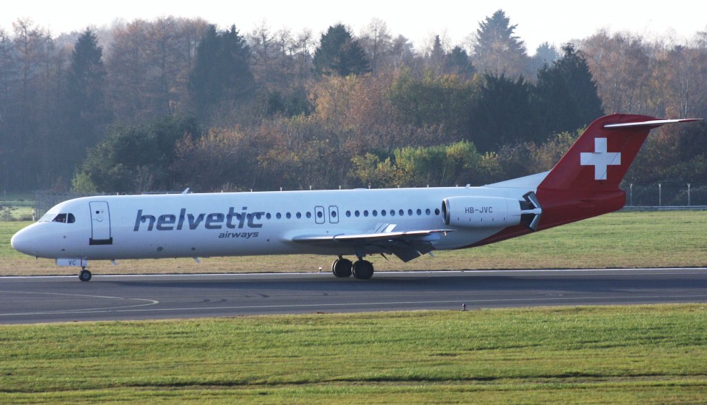 Helvetic Airways,HB-JVC,Fokker F-100,20.11.2011,HAM-EDDH,Hamburg,Germany