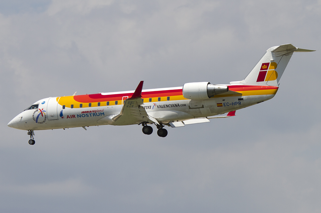 Iberia - Air Nostrum, EC-HPR, Bombardier, CRJ-200ER, 18.06.2011, BCN, Barcelona, Spain



