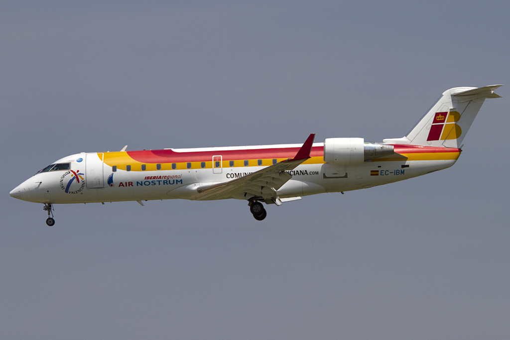Iberia - Air Nostrum, EC-IBM, Bombardier, CRJ-100LR, 16.06.2011, BCN, Barcelona, Spain



