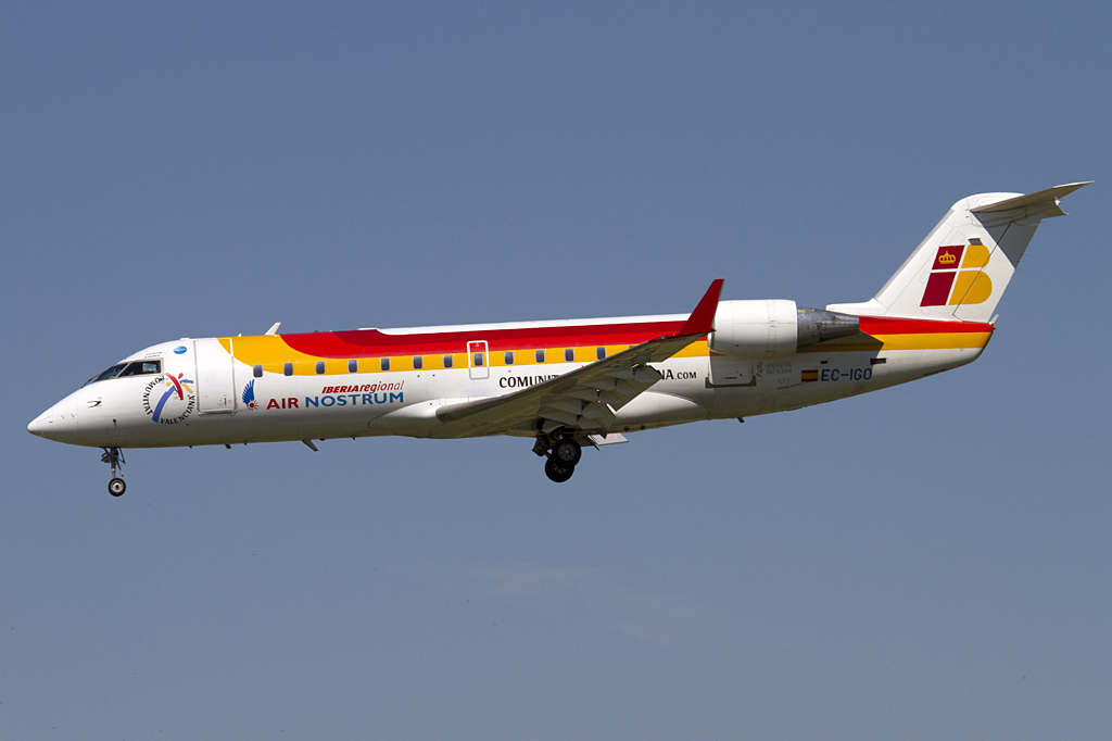 Iberia - Air Nostrum, EC-IGO, Bombardier, CRJ-200LR, 19.09.2010, BCN, Barcelona, Spain 




