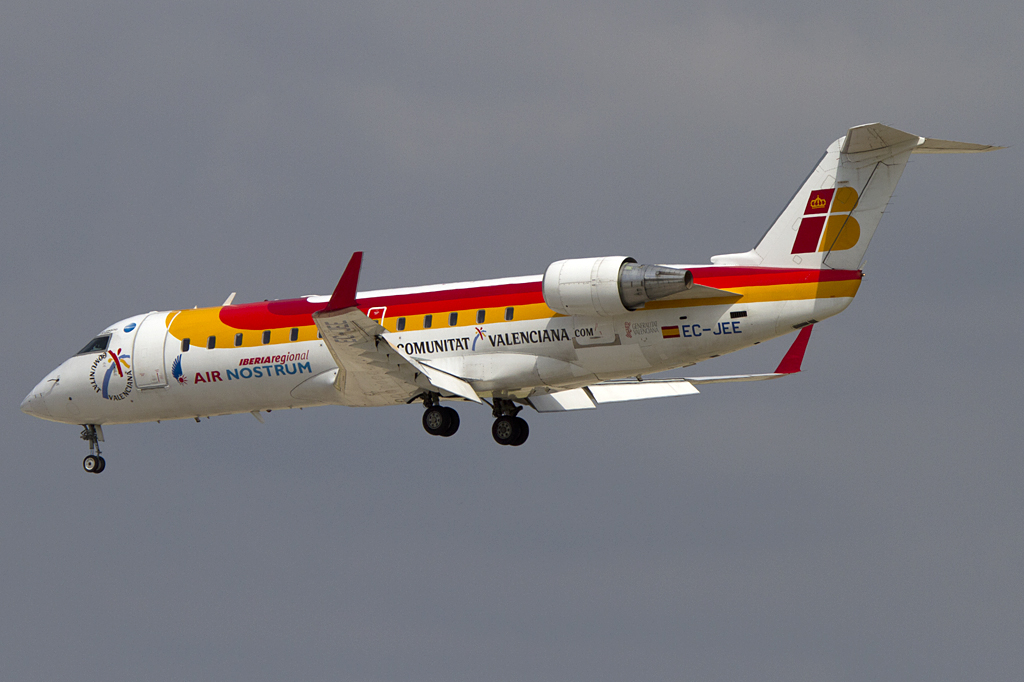 Iberia - Air Nostrum, EC-JEE, Bombardier, CRJ-200ER, 18.06.2011, BCN, Barcelona, Spain 




