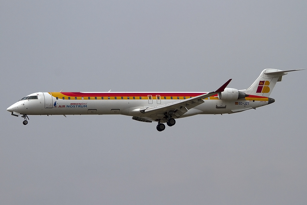 Iberia - Air Nostrum, EC-JZT, Bombardier, CRJ-900, 08.09.2012, BCN, Barcelona, Spain 



