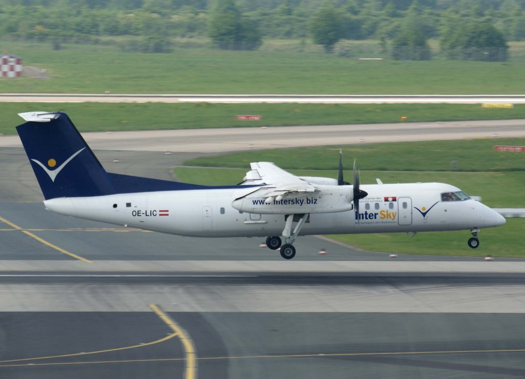 InterSky, OE-LIC, Bombardier DHC 8Q-300, 29.04.2011, DUS-EDDL, Dsseldorf, Germany 

