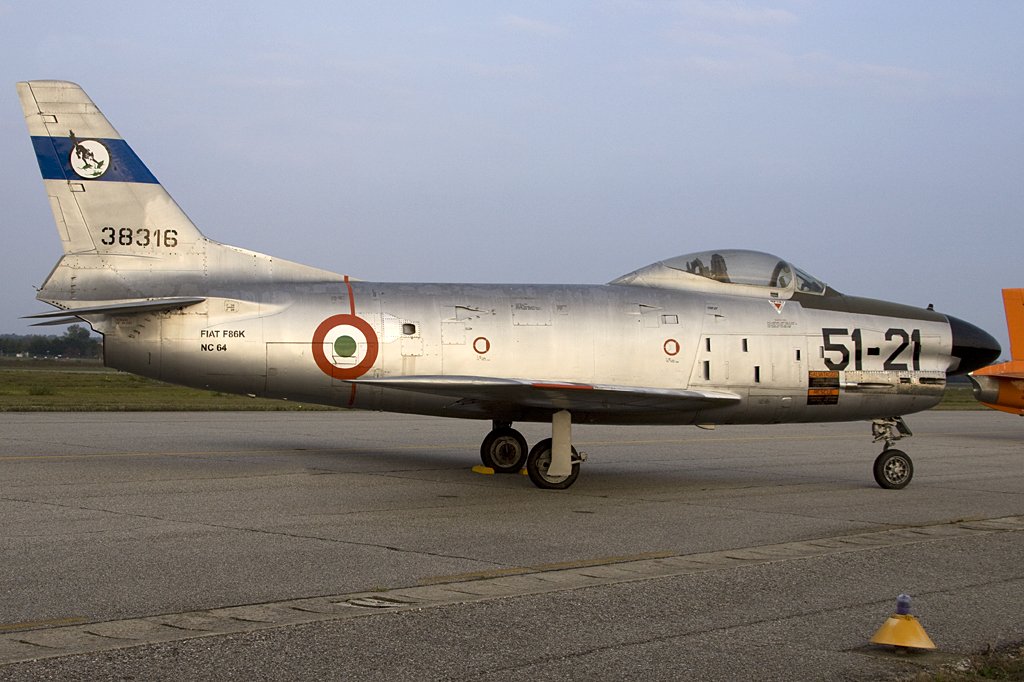 Italy - Air Force, MM53-8316, Fiat, F-86K Sabre, 04.10.2009, LIMN, Cameri, Italy 



