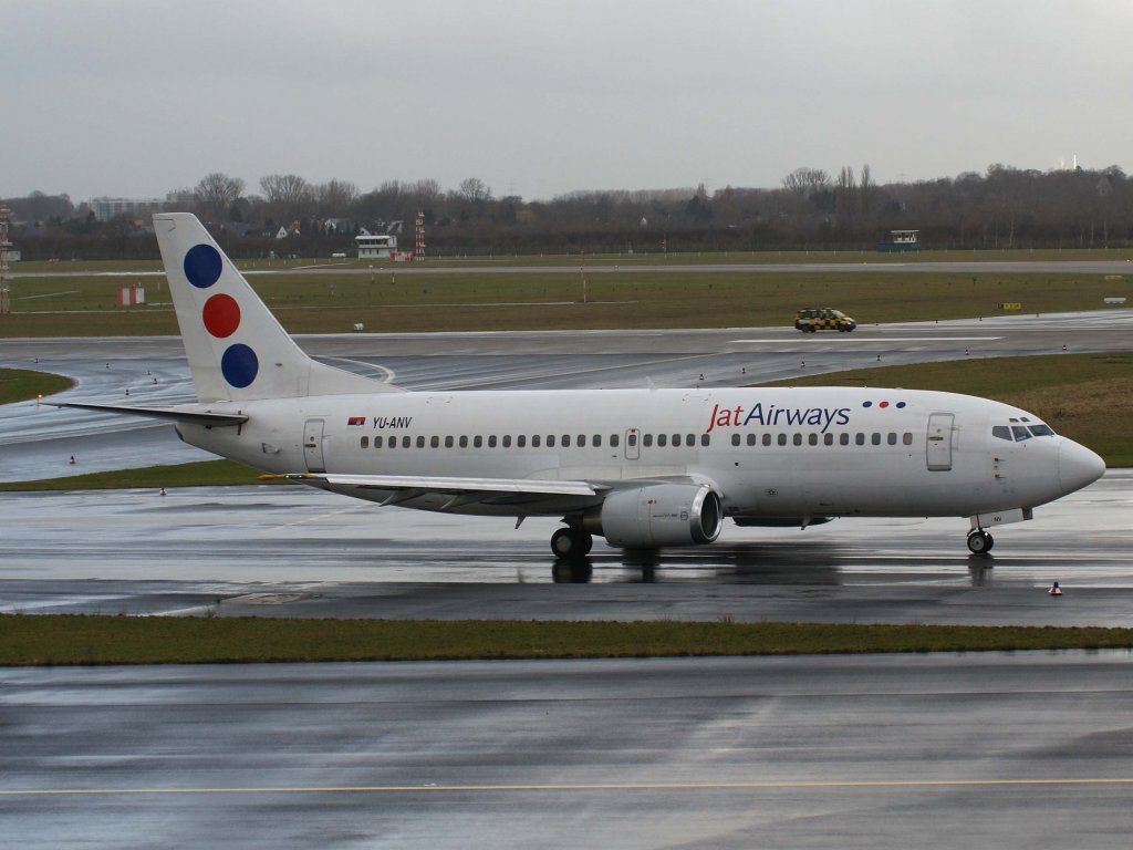 JAT Airways, YU-ANV, Boeing, 737-300, 06.01.2012, DUS-EDDL, Dsseldorf, Germany 