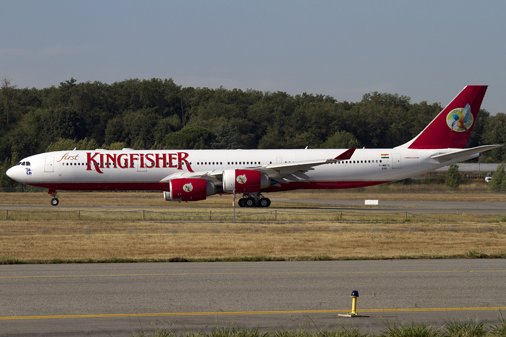 Kingfisher, F-WWTG ( later: VT-VJA ), Airbus, A340-542, 20.09.2010, TLS, Toulouse, France




