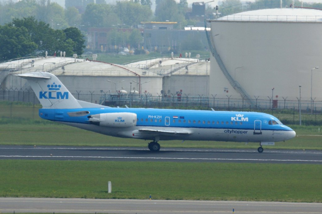 KLM cityhopper, PH-KZH, Fokker, 70, 25.05.2012, AMS-EHAM, Amsterdam (Schiphol), Niederlande 