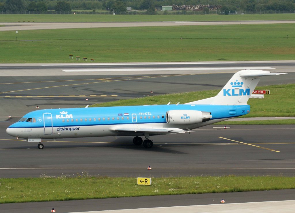 KLM cityhopper, PH-KZL, Fokker 70, 28.07.2011, DUS-EDDL, Dsseldorf, Germany
