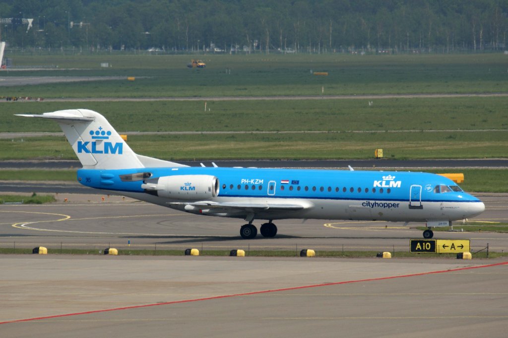 KLM cityhopper, PH-KZM, Fokker, 70, 25.05.2012, AMS-EHAM, Amsterdam (Schiphol), Niederlande 

