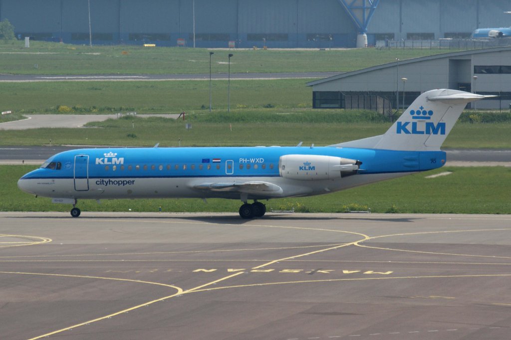 KLM cityhopper, PH-WXD, Fokker, 70, 25.05.2012, AMS-EHAM, Amsterdam (Schiphol),Niederlande 