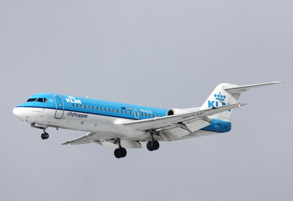 KLM Cityhopper,PH-KZG,(c/n11578),Fokker F70,14.03.2013,HAM-EDDH,Hamburg,Germany
