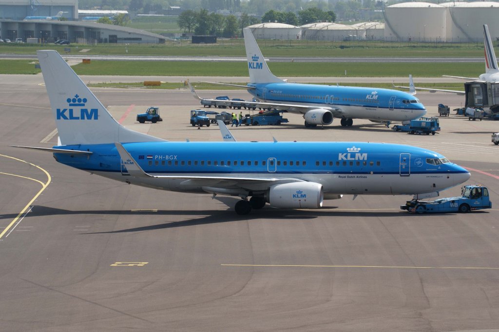 KLM Royal Dutch Airlines, PH-BGX  Scholekster - Oystercatcher , Boeing, 737-700 wl, 25.05.2012, AMS-EHAM, Amsterdam (Schiphol), Niederlande 