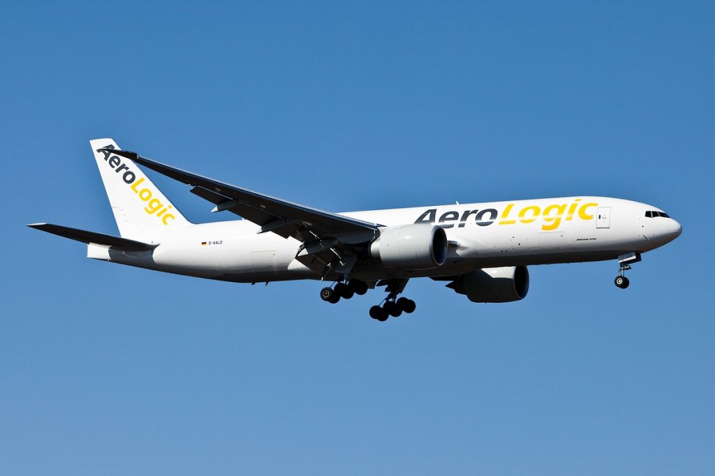 Landung B777/Aero Logic/Frankfurt/Fra/07.03.2010.  