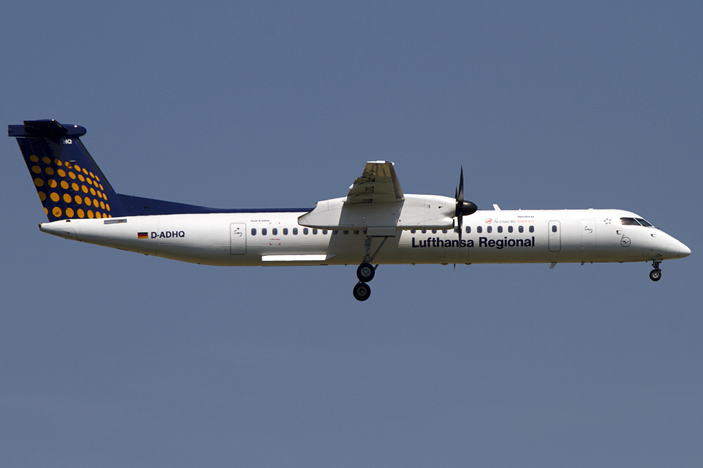 Lufthansa - Augsburg Airways, D-ADHQ, Bombardier, DHC-8-402, 12.07.2011, STR, Stuttgart, Germany





