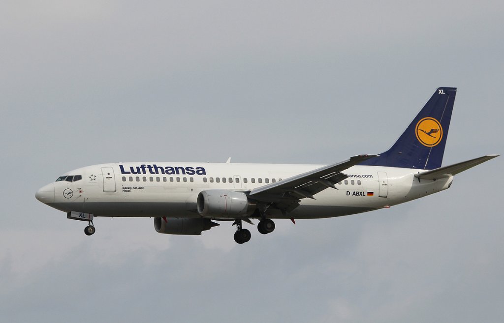 Lufthansa B 747-330 D-ABXL  Neuss  bei der Landung in Frankfurt am Main am 16.08.2012