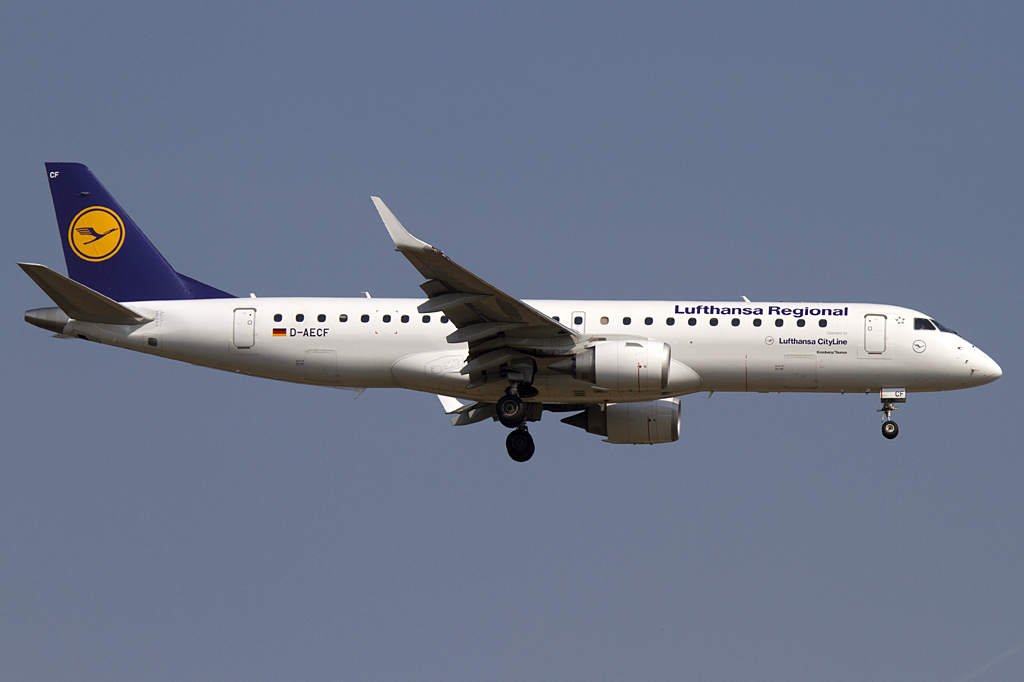 Lufthansa - CityLine, D-AECF, Embraer, ERJ-190, 24.04.2011, FRA, Frankfurt, Germany 





