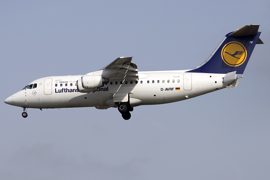Lufthansa - CityLine, D-AVRF, BAe, ARJ-85, 02.04.2010, FRA, Frankfurt, Germany 



