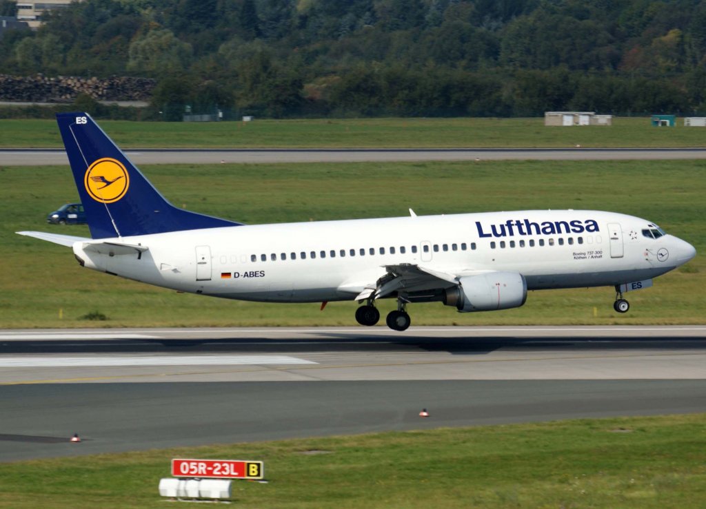 Lufthansa, D-ABES, Boeing 737-300 (Kthen/Anhalt), 2008.09.26, DUS, Dsseldorf, Germany