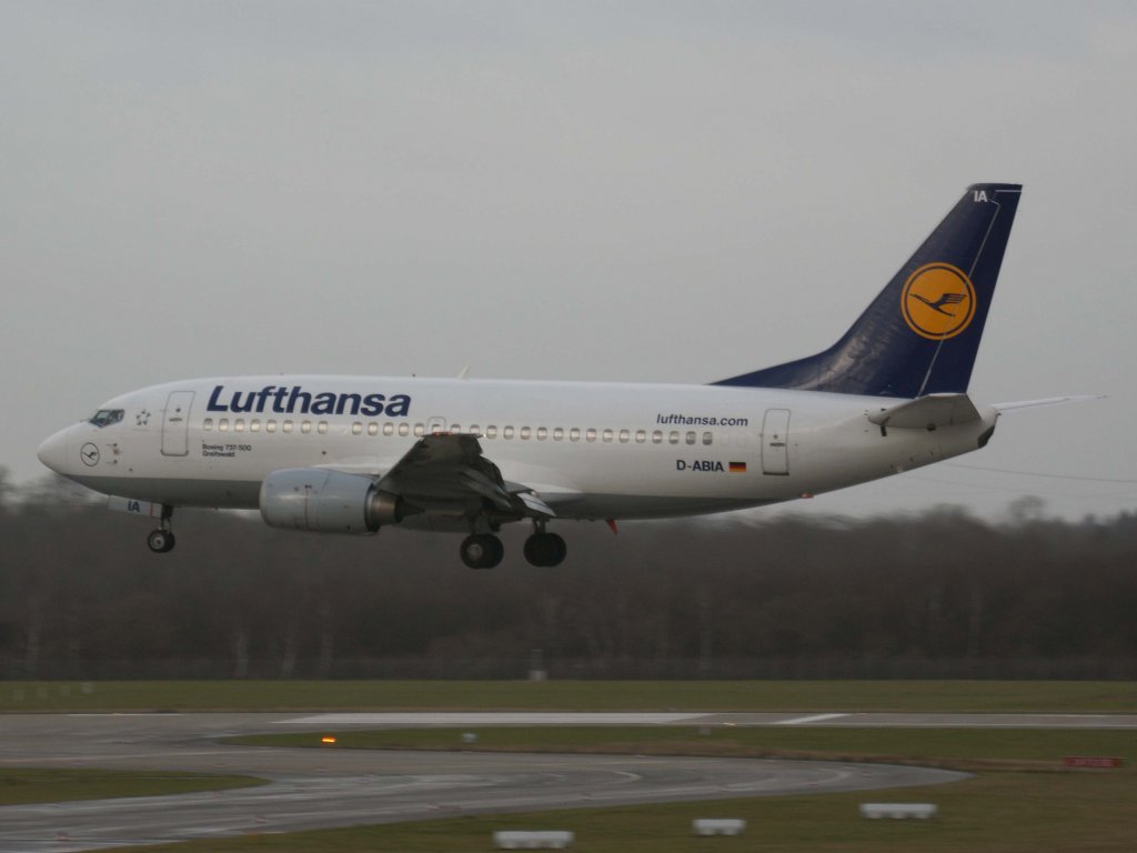 Lufthansa, D-ABIA  Greifswald , Boeing, 737-500, 06.01.2012, DUS-EDDL, Dsseldorf, Germany
