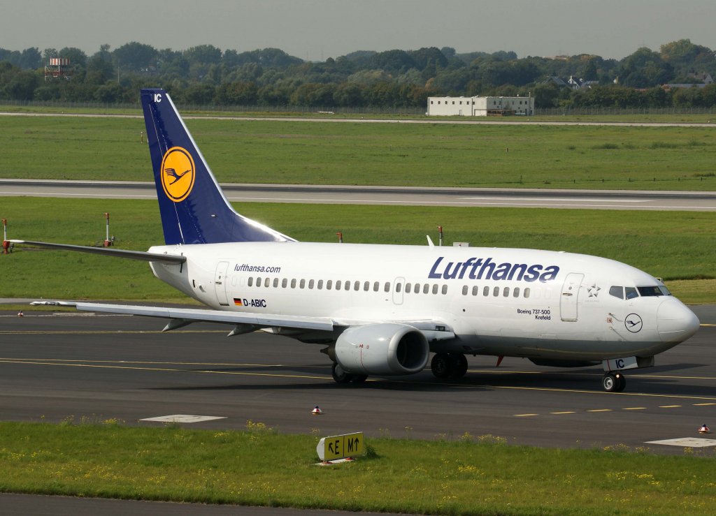 Lufthansa, D-ABIC, Boeing 737-500 (Krefeld)(lufthansa.com), 2010.09.23, DUS-EDDL, Dsseldorf, Germany 
