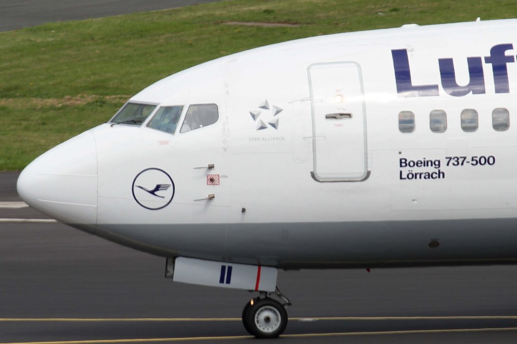 Lufthansa, D-ABII  Lrrach , Boeing, 737-500 (Bug/Nose), 11.08.2012, DUS-EDDL, Dsseldorf, Germany 