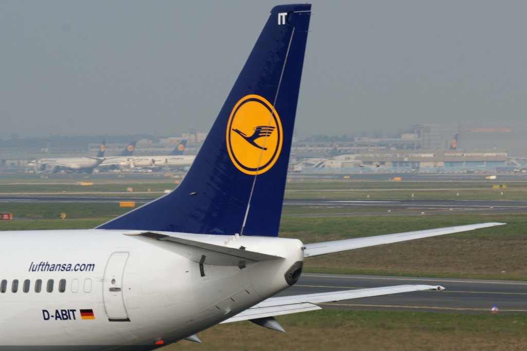 Lufthansa, D-ABIT  Neumnster , Boeing, 737-500 (Seitenleitwerk/Tail), 13.04.2012, FRA-EDDF, Frankfurt, Germany 